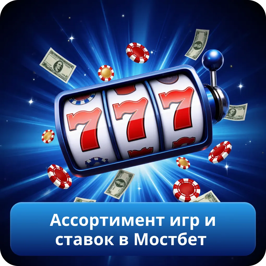 Ассортимент игр и ставок в Мостбет